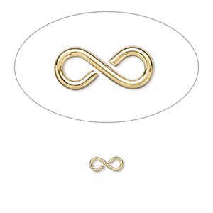 Link, gold-plated brass, 7x3mm figure 8. Sold per pkg of 500.