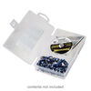 Organizer box, The Beadery®, 1pkg1, plastic, clear, 6-3/8 x 3-5/8 x 1 inches with 2 fixed compartments (2178). image number 2