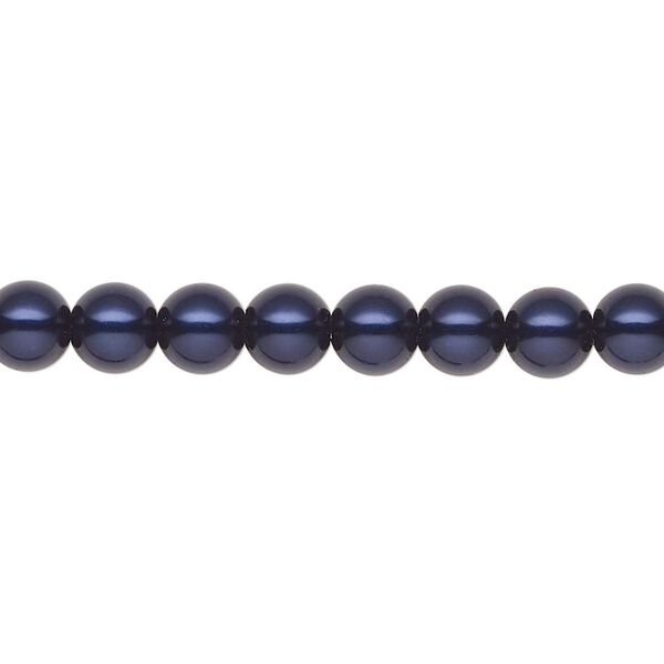 Pearl 25pk dark blue, Preciosa Czech crystal 6mm round image number 0