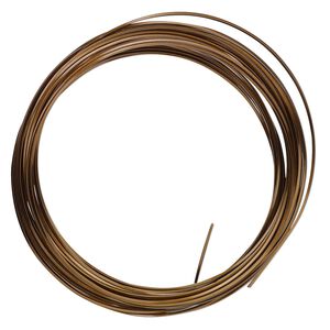 Wire, ParaWire™, vintage bronze-finished copper, square, 21 gauge. Sold per 7-yard section.