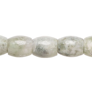 Jadeite 1pkg1, barrel bead natural, 15 inch 12x10mm-13x11mm