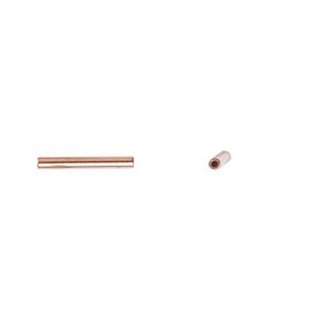 Bead, copper, 12.7x1.5mm tube. Sold per pkg of 100.