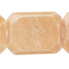Peach marble 1pkg1, emerald-cut flat rectangle bead natural, 15 inch 36x26mm-37x28mm image number 0