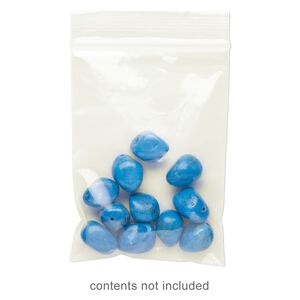 Bag, Tite-Lip™, plastic, clear, 3x4-inch top zip. Sold per pkg of 100.