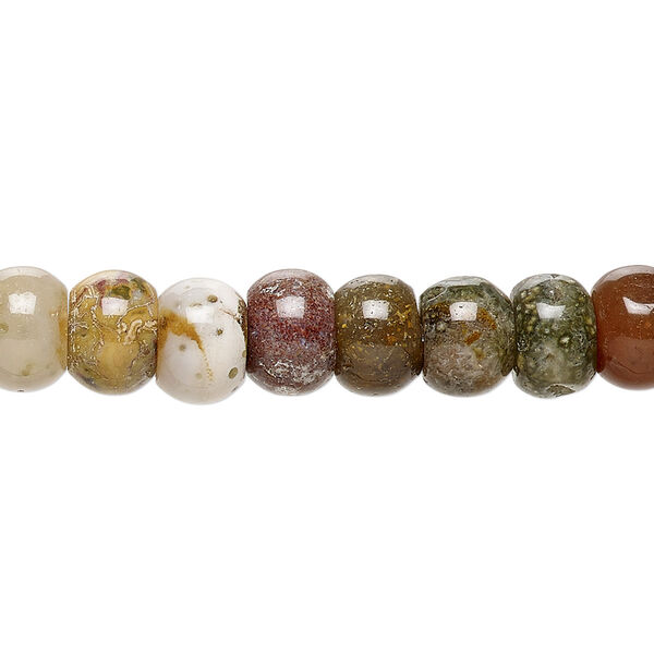 Ocean jasper 1pkg1, rondelle bead natural B grade, 15.5-16 inch 8x5mm image number 0