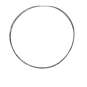 Necklace, plastic coated stainless steel, black, 5-strand choker-style, 18-inches. Sold individually.