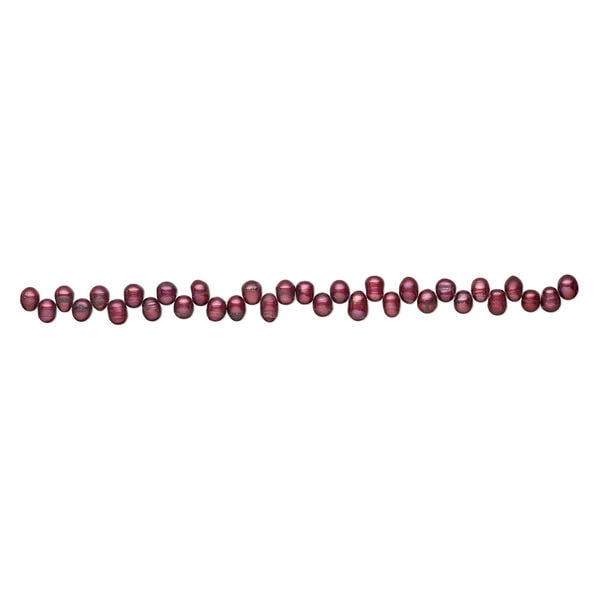 Freshwater pearl 1pkg1, top-drilled rice, 15 inch wine 8x7mm-14x9mm cultured image number 1