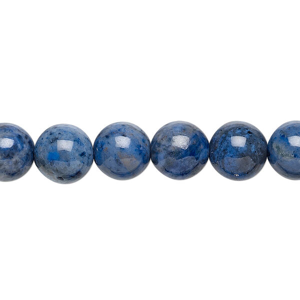 Bead, dumortierite (natural), 8mm round, B grade, Mohs hardness 7. Sold per 15-1/2" to 16" strand. image number 0