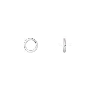 Jump ring, sterling silver, 7mm round square wire, 5mm inside diameter, 18 gauge. Sold per pkg of 20.