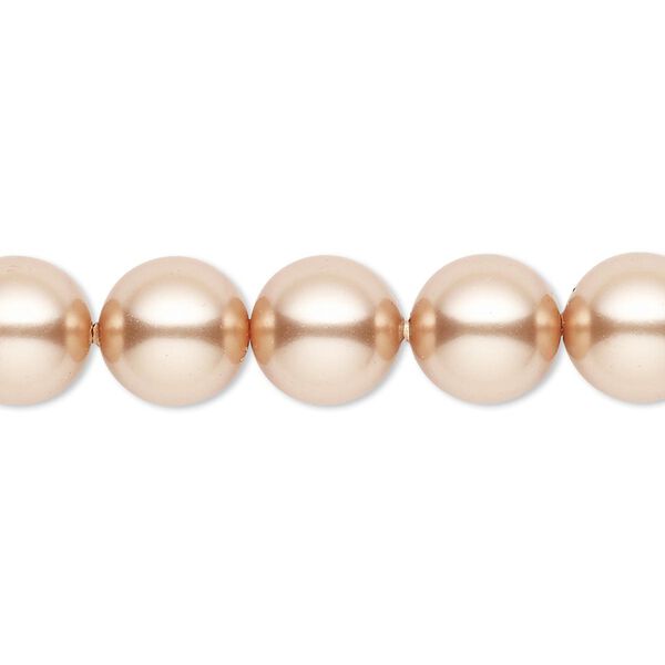 Pearl 25pk rose gold, Crystal Passions® 10mm round 5810 image number 0