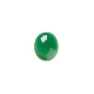 Green agate 1pkg4, calibrated oval cab 12x10mm