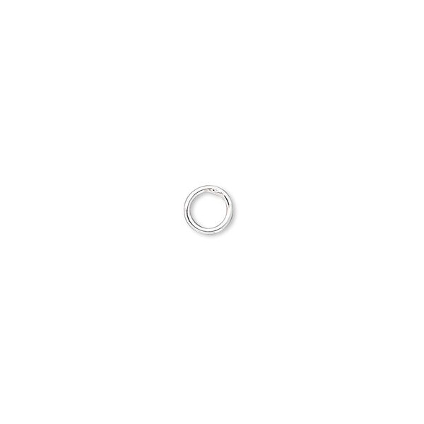 Jump ring, sterling silver-filled, 5mm soldered round, 3.6mm inside diameter, 22 gauge. Sold per pkg of 20. image number 0