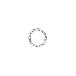 Loop Lock™, JBB Findings, antiqued sterling silver, 11.5x2mm twisted round. Sold individually.