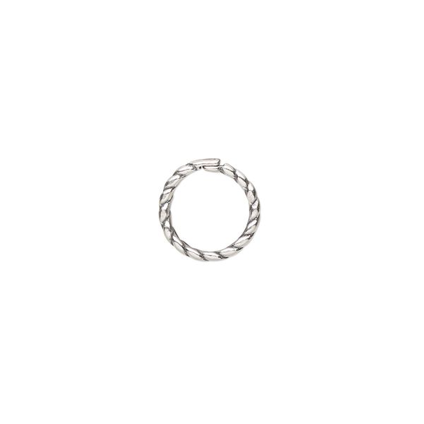 Loop Lock™, JBB Findings, antiqued sterling silver, 11.5x2mm twisted round. Sold individually. image number 0