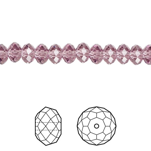 Bead 12pk iris, Crystal Passions® 6x4mm rondelle 5040 image number 0