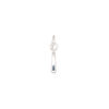 Bail, ice-pick, sterling silver, 9x7mm with 6mm grip length and 6mm closed jump ring. Sold individually. image number 0