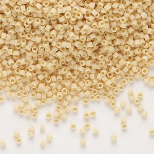Seed bead, Delica®, glass, pkg/7.5g, #11 round, opaque matte pear (DB-1581).