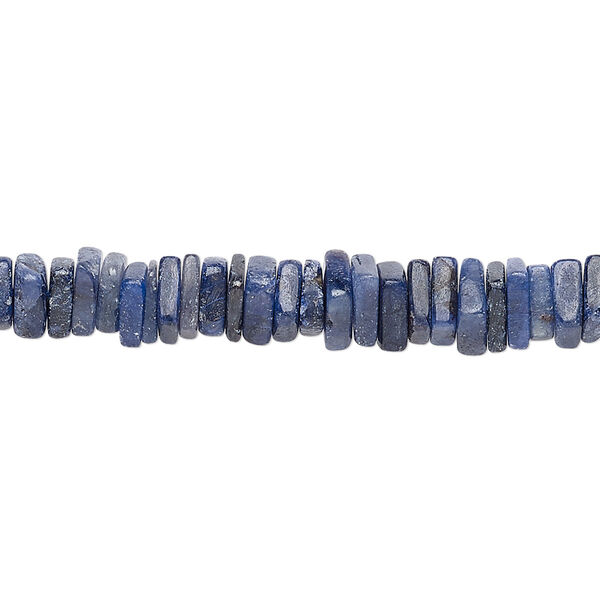 Corundum 1pkg1, hand-cut square rondelle bead C grade, 8 inch 4x1mm-5x2mm image number 0