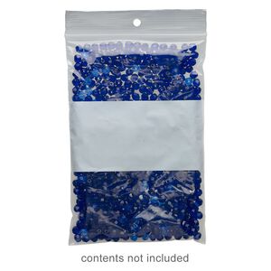 Bag, Tite-Lip™, plastic, clear and white, 4x6-inch top zip with block and hole. Sold per pkg of 1,000.