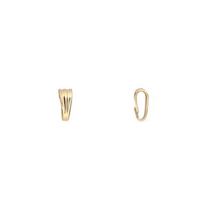 Bail, 14Kt gold-filled, 7x3mm snap-on, 5.5mm grip length. Sold per pkg of 2.