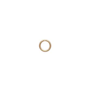 Jump ring, 14Kt gold-filled, 6mm round, 4.3mm inside diameter, 19 gauge. Sold per pkg of 20.