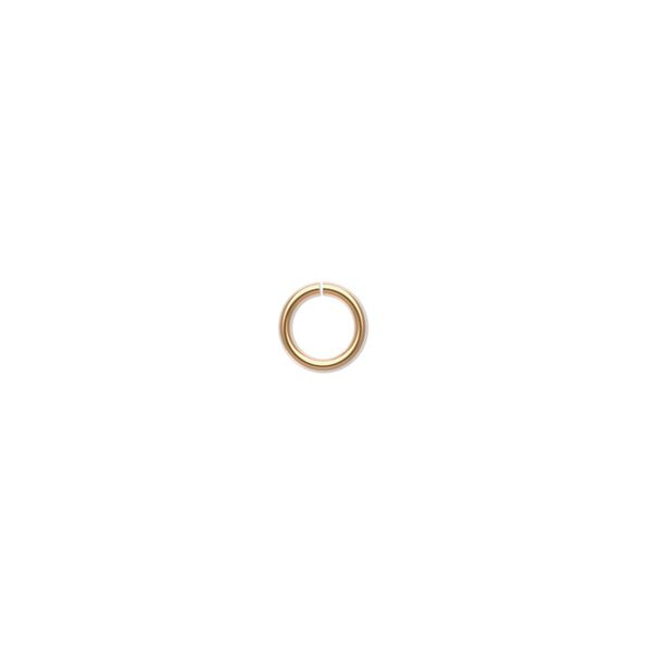 Jump ring, 14Kt gold-filled, 6mm round, 4.3mm inside diameter, 19 gauge. Sold per pkg of 20. image number 0