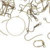 Ear wire mix 1pkg100 antique gold-plated, 22-24 gauge brass / steel 50 pair image number 0