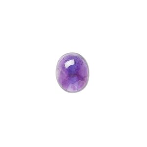 Amethyst 1pkg2, hand-cut calibrated oval cab natural 12x10mm