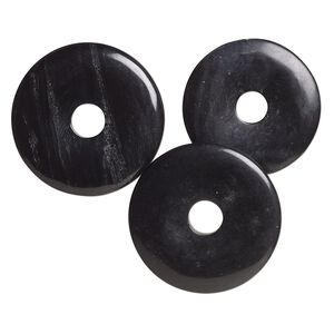 Blackstone 1pkg3, undrilled donut focal mix 39-46mm