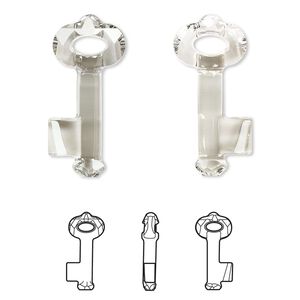 Focal 1pk crystal silver shade, Crystal Passions® 50x21mm pendant key 6919