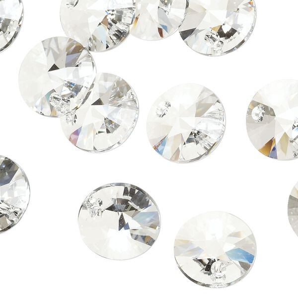 Drop 144pk crystal, Swarovski® 12mm pendant mini disk 6428 image number 1