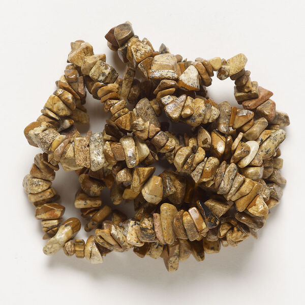 Picture jasper 1pkg1, chip bead natural C grade, 32 inch small to extra-large image number 0