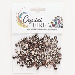 Flat back 144pk greige, Crystal Fire® 3.80-4.00mm hotfix round SS16
