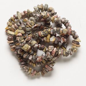 Leopardskin jasper 1pkg1, chip bead natural 32 inch small to large