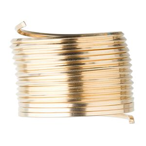 Wire, 12Kt gold-filled, half-hard, square, 16 gauge. Sold per pkg of 5 feet.