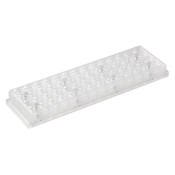 Organizer, plastic, clear, 11-5/16x3-5/16x1-1/16 inches, with 56 slots, 9/16 inch diameter. Sold individually. image number 1