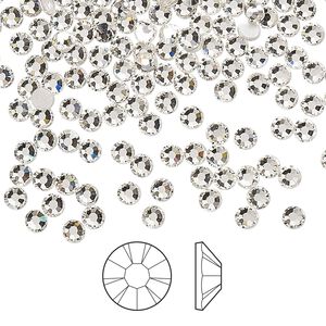 Flat back 1440pk crystal foil back, Preciosa MAXIMA Czech crystal hotfix rhinestone 3-3.2mm chaton rose round SS12