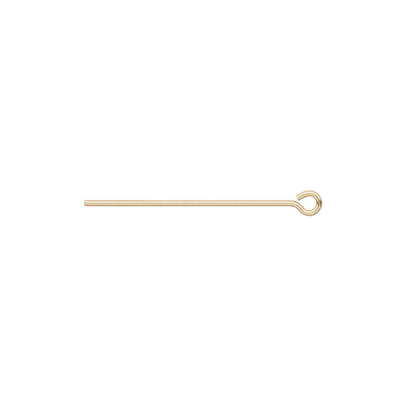 Eye pin, 14Kt gold-filled, 1 inch, 20 gauge. Sold per pkg of 2. image number 0