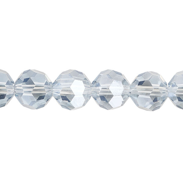 Bead 48pk translucent crystal silver night, Celestial Crystal® 10mm round image number 0