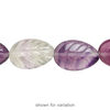 Rainbow fluorite 1pkg1, hand-cut carved leaf bead natural 15.5-16 inch 18x12mm image number 1