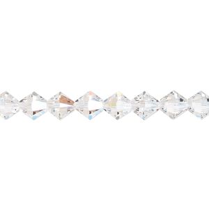 Bead 360pk crystal shimmer, Swarovski® 6mm XILION bicone 5328