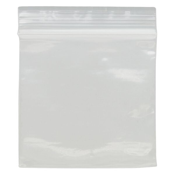 Bag, Tite-Lip™, anti-tarnish plastic, transparent clear, 3-inch top zip. Sold per pkg of 1,000. image number 1