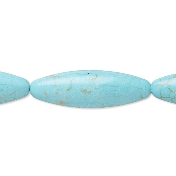 Magnesite 1pkg1, oval bead 8 inch 29x9mm-31x11mm image number 0