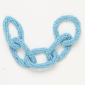 Cord 1pkg1, glass and nylon, blue, 25mm round, 7 inches.