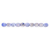 Mother-of-pearl shell 1pkg1, flat oval bead 15 inch light cobalt blue 23x19mm-24x19mm image number 1