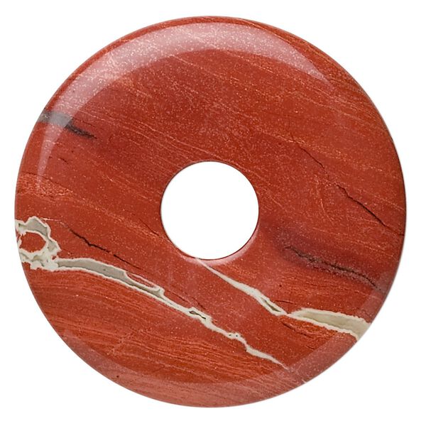 Red jasper 1pkg1, donut focal natural 40mm image number 0