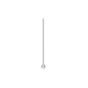 Head pin, stainless steel, 1 inch with 2mm ball, 24 gauge. Sold per pkg of 100.