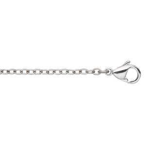 Chain, stainless steel, 3x2mm cable, 18 inches with lobster claw clasp. Sold individually.