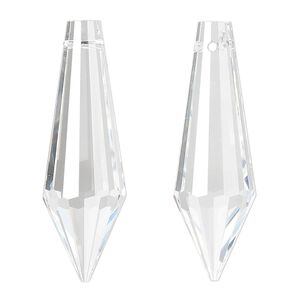 Suncatcher 3pk clear, Asfour Crystal 38x12mm top-drilled faceted point