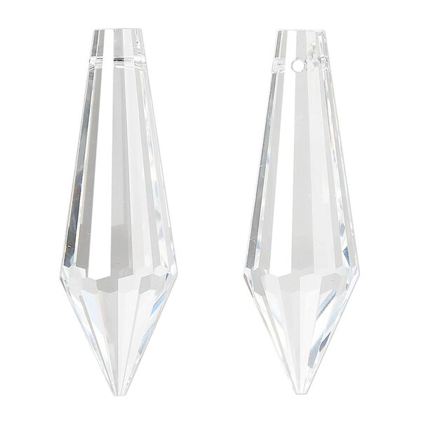 Suncatcher 3pk clear, Asfour Crystal 38x12mm top-drilled faceted point image number 0